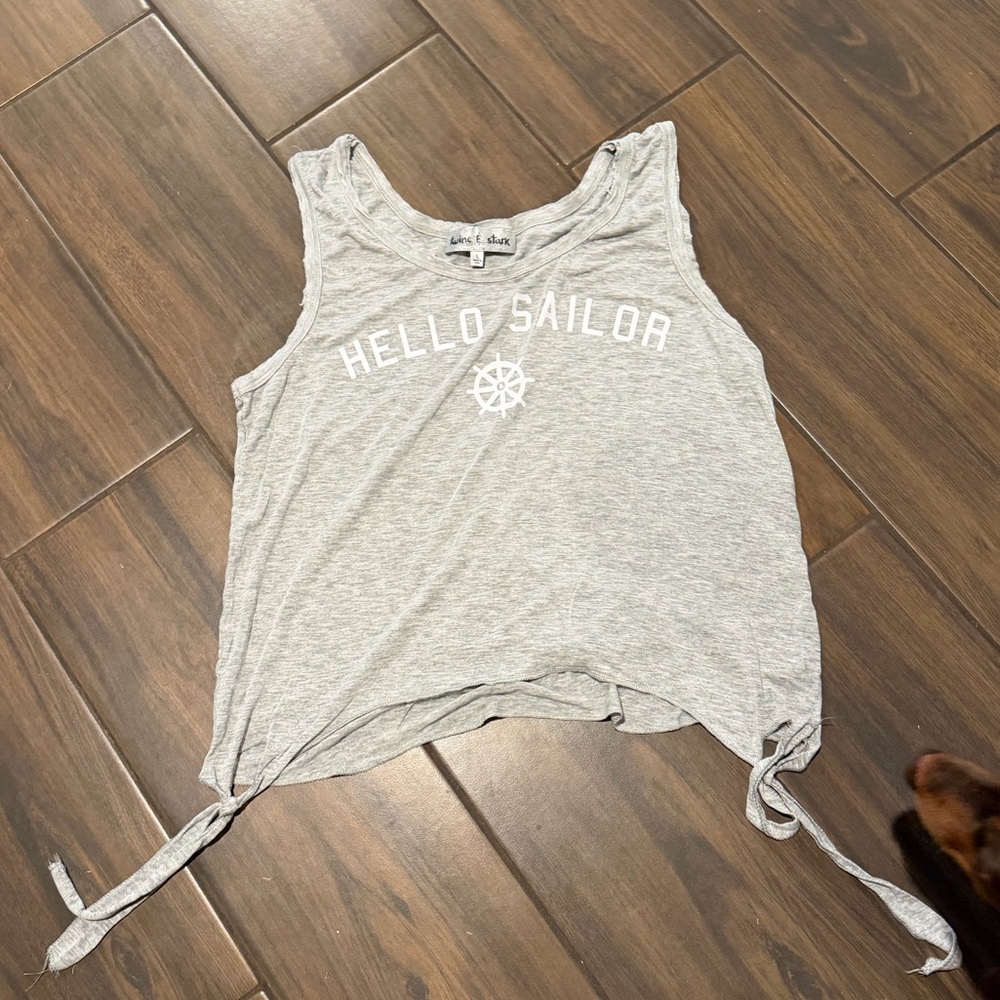Buckle Hello Sailor Gray Tank Top